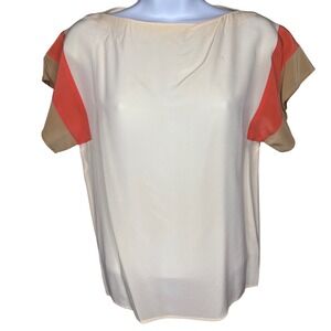 VTG 80s Christian Dior for Neiman Marcus Womens Cream Silk Blouse 4 Quiet Luxury